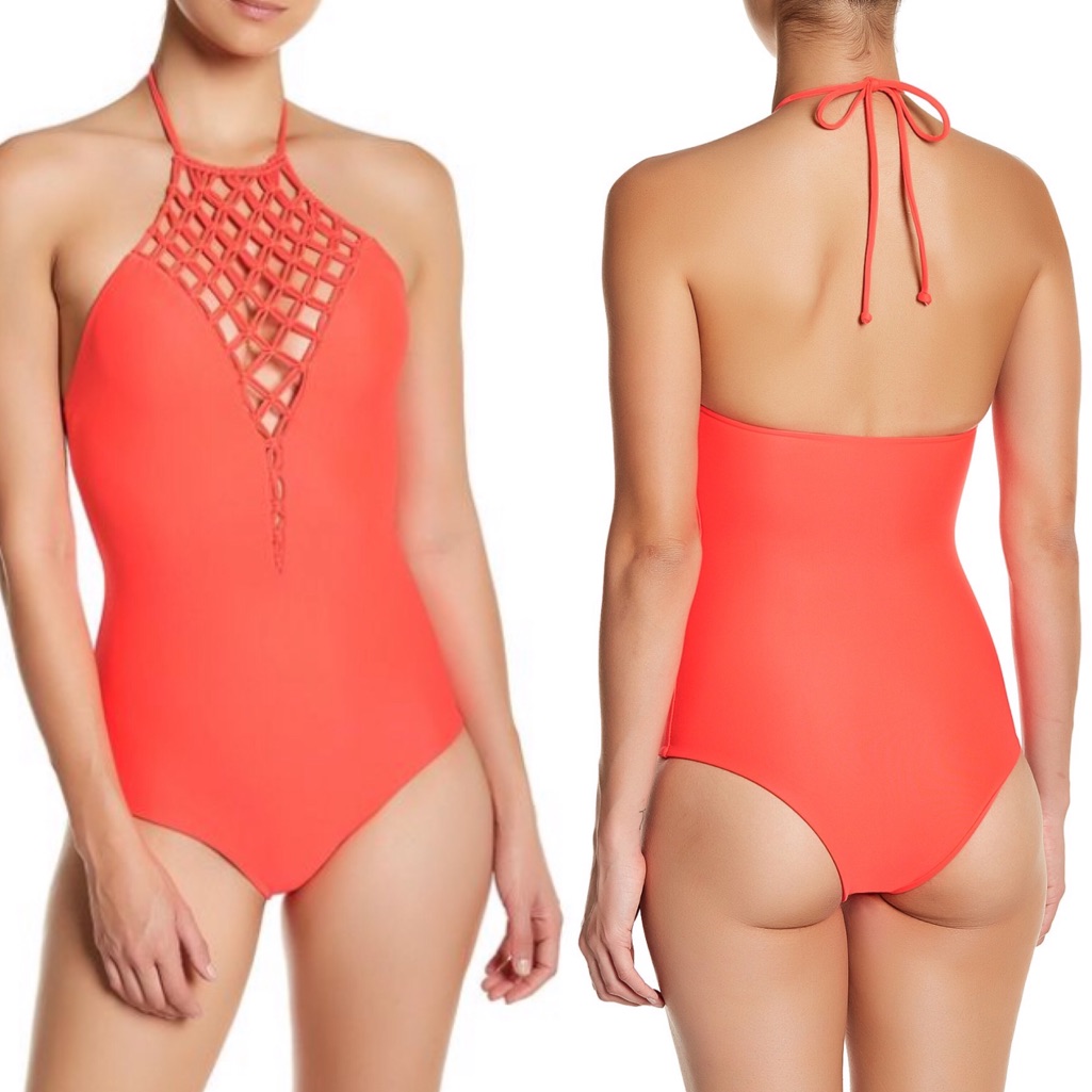 Nwt Mikoh Swimwear Avalon Halter One-Piece